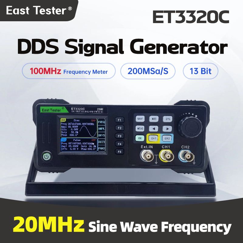 Dual Channel Arbitrary Waveform Function Generator 60Mhz - East Tester Mini fonction double canal